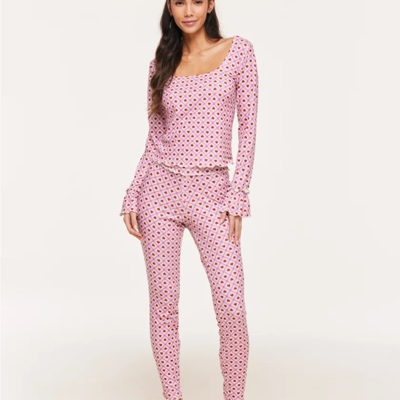 Adore Me Pajama Set in Pink and Red - Picture 13 of 15